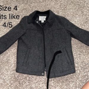 Children’s place pea coat charcoal grey size 4t